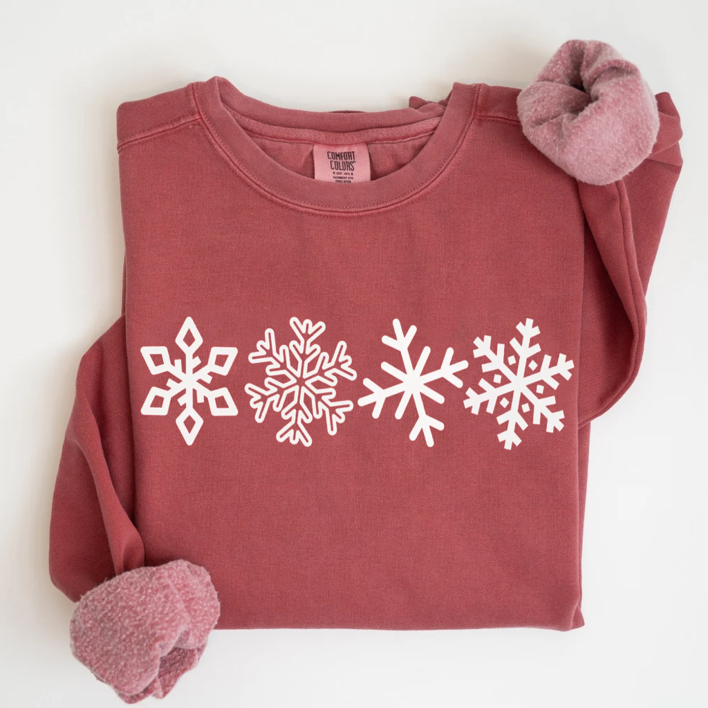 Comfort Colors Snowflake Winter T-shirt