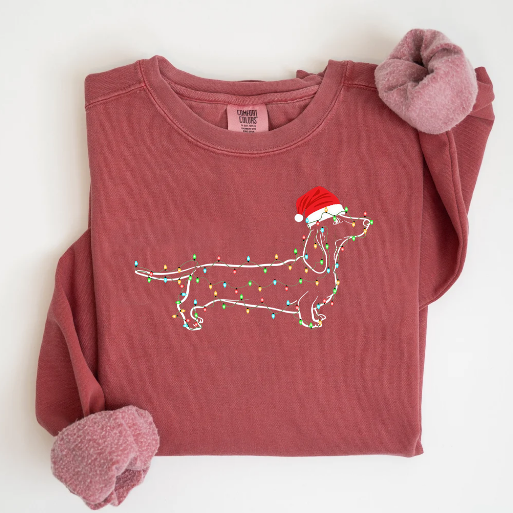 Comfort Color Dachshund Christmas T-shirt