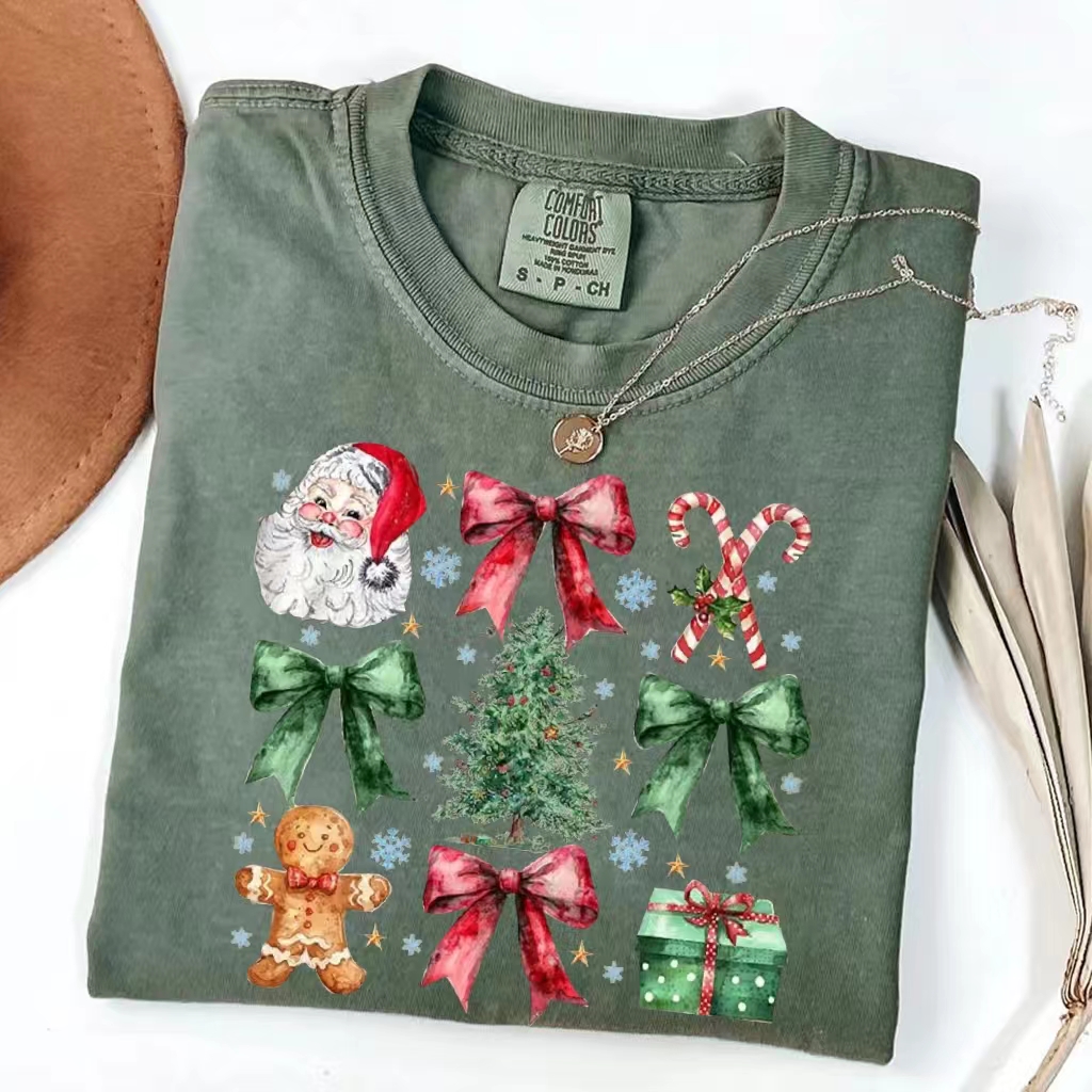 Christmas Coquette Bow T-Shirt