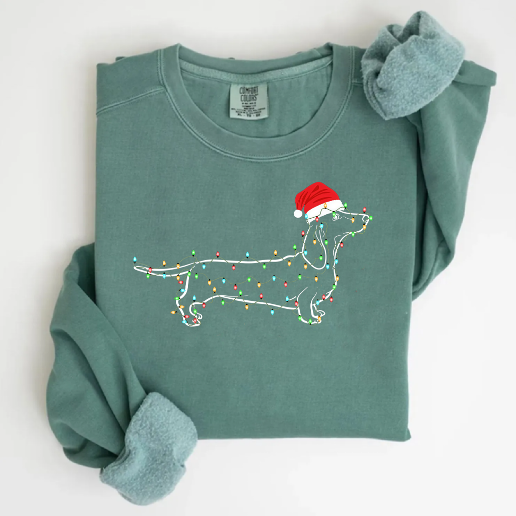 Comfort Color Dachshund Christmas T-shirt