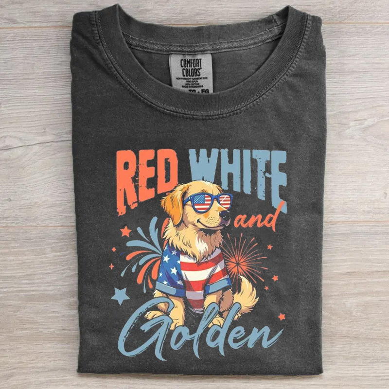 Patriotic Golden Retriever T-shirt