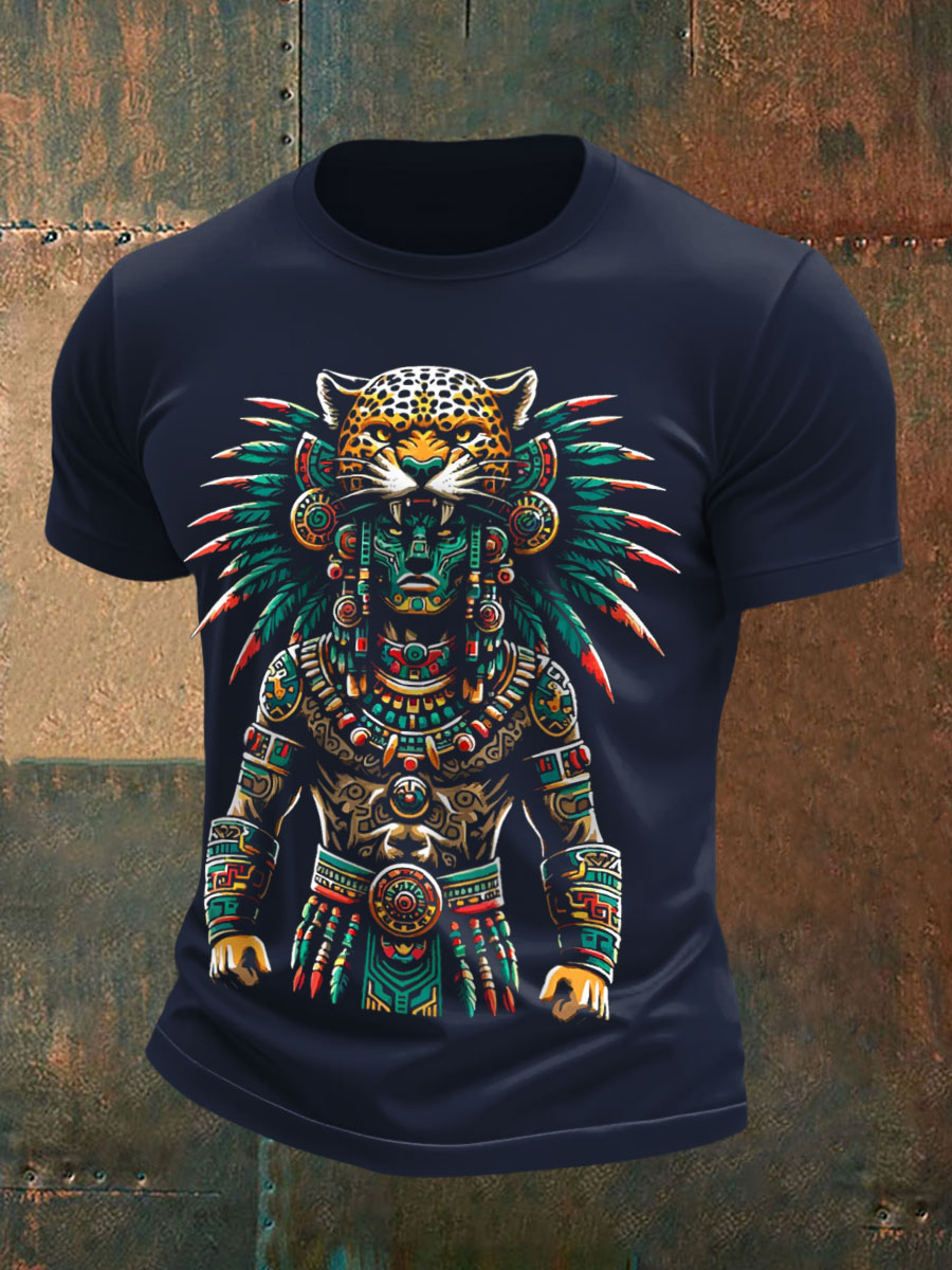2026 World Cup-Men's Aztec Jaguar Warrior T-shirts