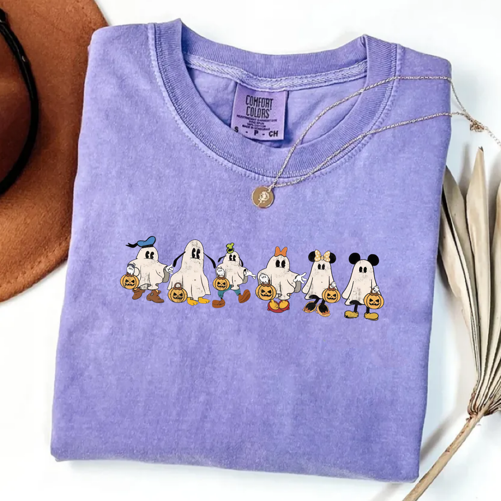 Mickey Friends Halloween Ghost Comfort Colors T-shirt
