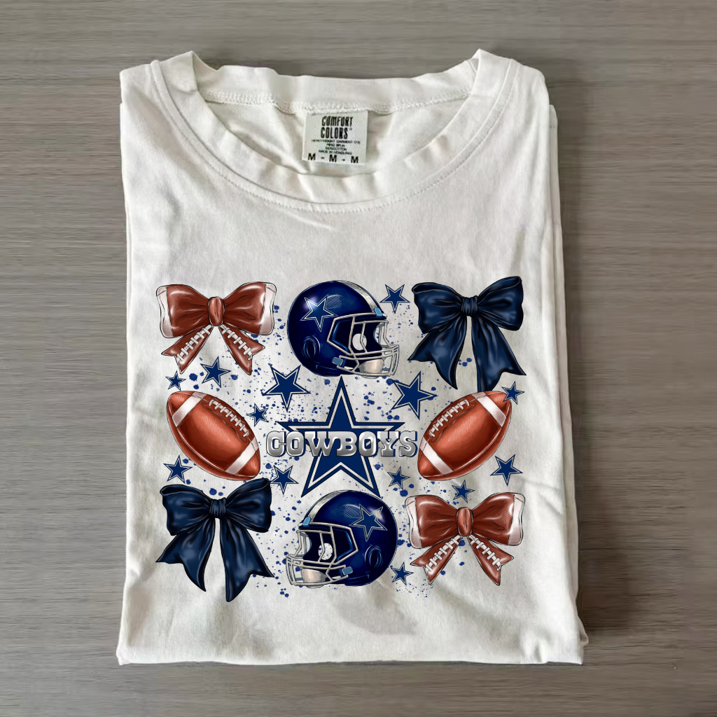 Retro Football Bow Cowboys T-shirt/sweatshirt