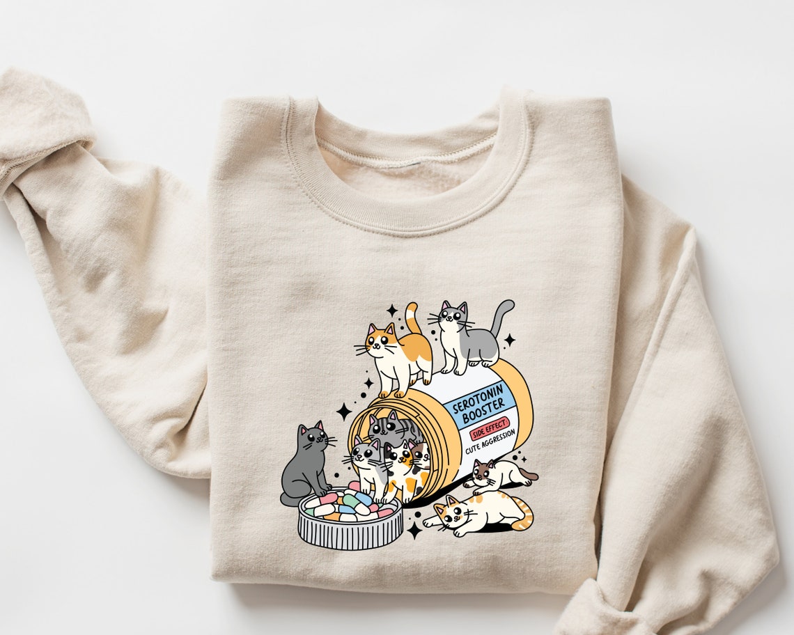 Funny Antidepressant Cat Sweatshirt