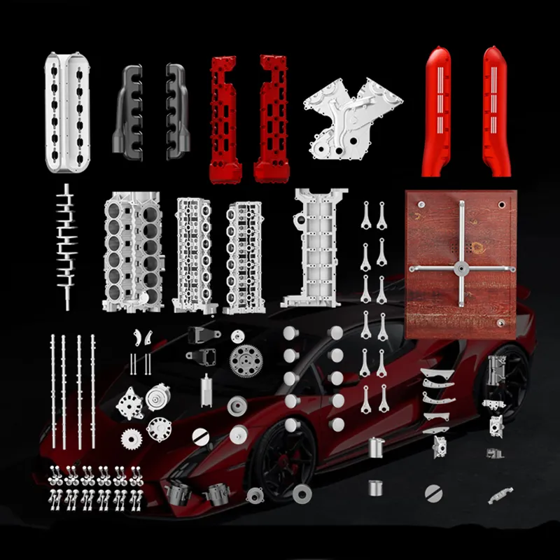 1/4 Scale Full-Metal V12 Engine Model Kit DM108
