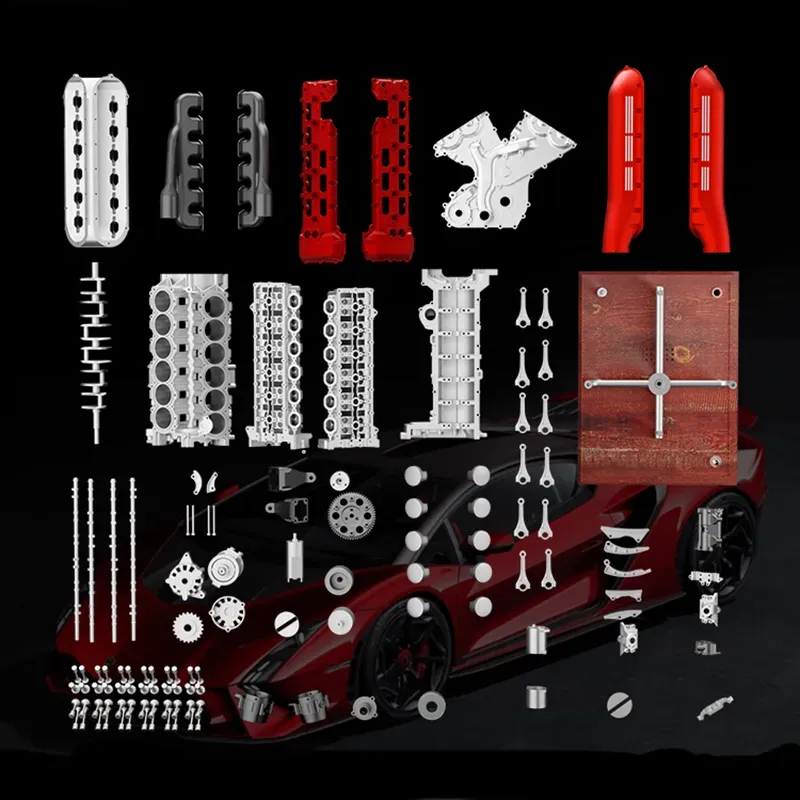 1/4 Scale Full-Metal V12 Engine Model Kit DM108