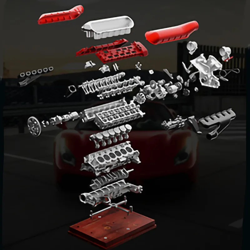 1/4 Scale Full-Metal V12 Engine Model Kit DM108