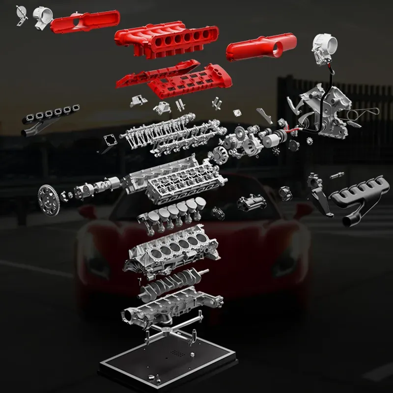 1/4 Scale Full-Metal V12 Engine Model Kit DM109 – Refined