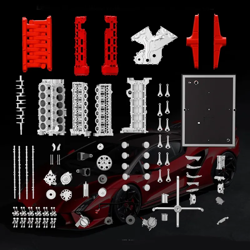1/4 Scale Full-Metal V12 Engine Model Kit DM109 – Refined