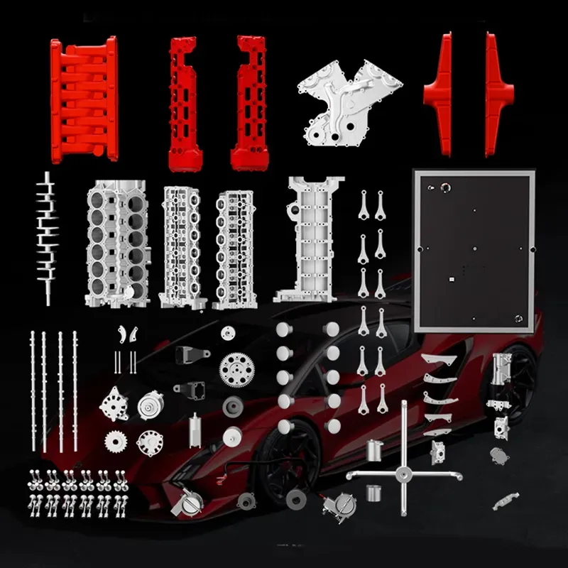 1/4 Scale Full-Metal V12 Engine Model Kit DM109 – Refined