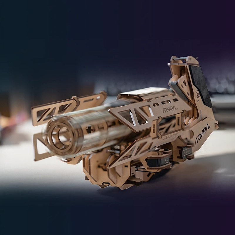 3D Wooden Puzzles Series Gatling-Style Rapid-Fire Gun