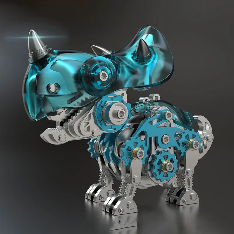 3D metal puzzles series Mechanical Triceratops