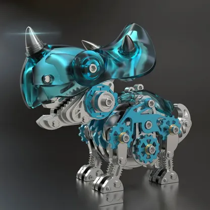 3D metal puzzles series Mechanical Triceratops