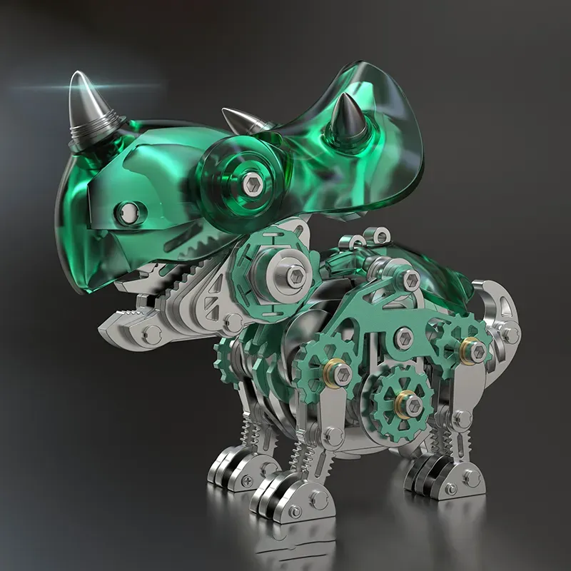 3D metal puzzles series Mechanical Triceratops