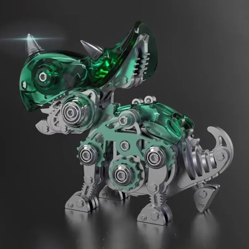 3D metal puzzles series Mechanical Triceratops