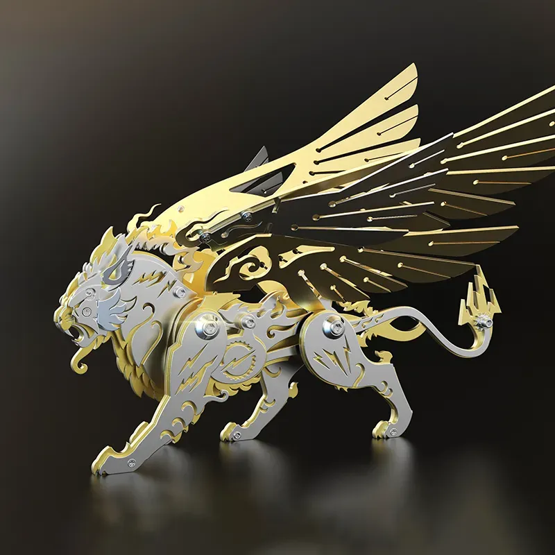 3D metal puzzles series Mechanical mythical beast White Tiger