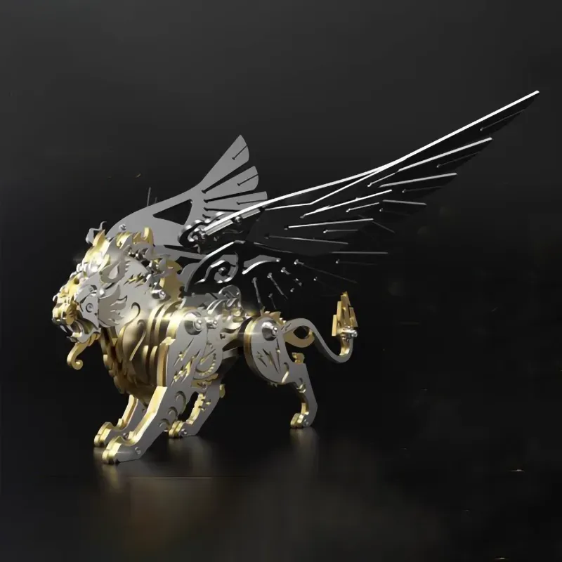 3D metal puzzles series Mechanical mythical beast White Tiger