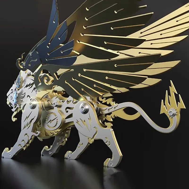 3D metal puzzles series Mechanical mythical beast White Tiger