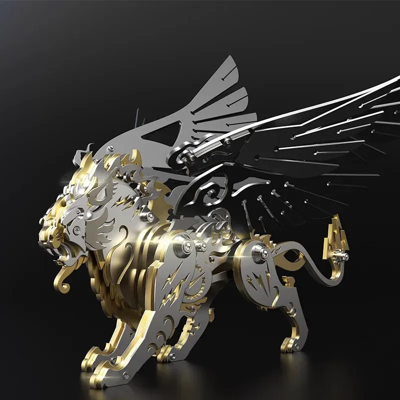 3D metal puzzles series Mechanical mythical beast White Tiger