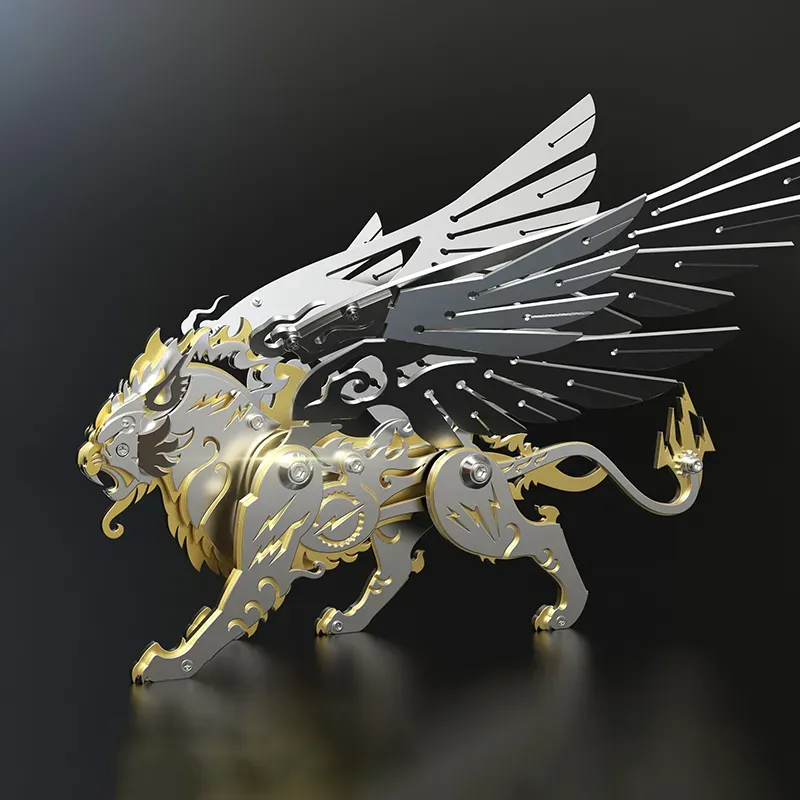 3D metal puzzles series Mechanical mythical beast White Tiger