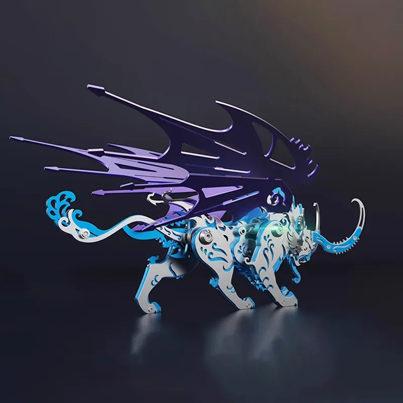3D metal puzzles series Mechanical mythical beast qiongqi