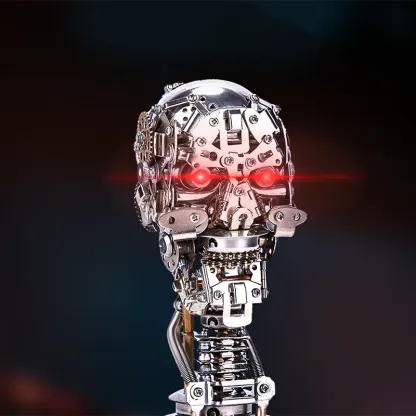3D Metal Puzzles Mechanical Skull Head