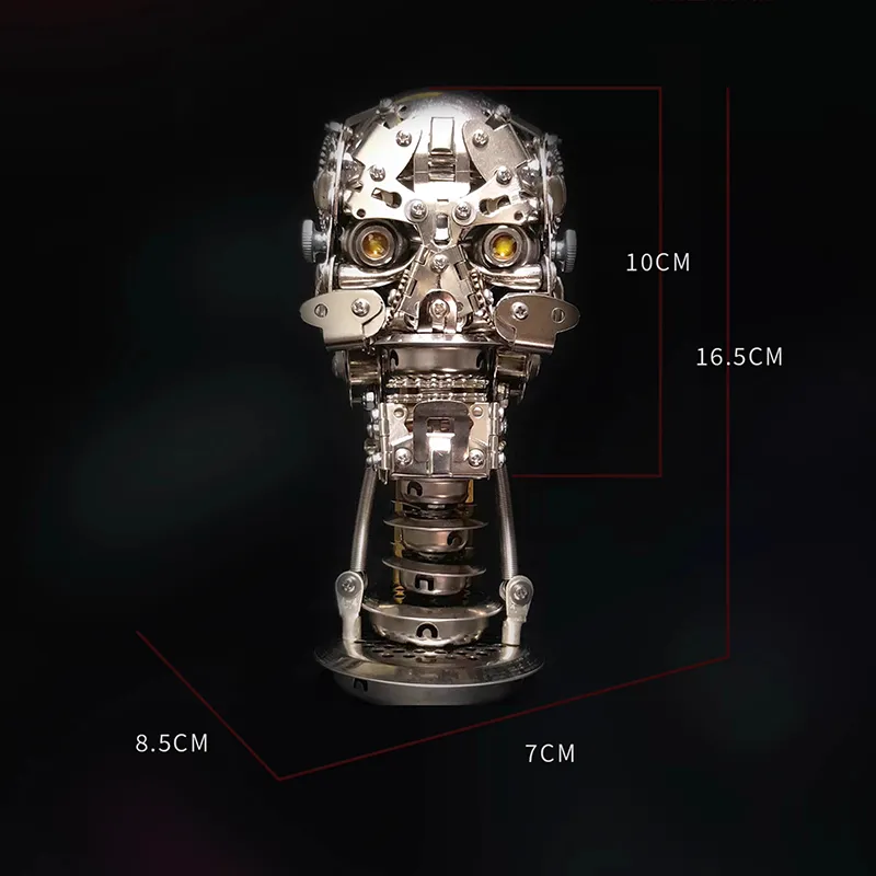 3D Metal Puzzles Mechanical Skull Head