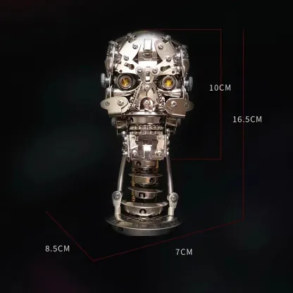 3D Metal Puzzles Mechanical Skull Head
