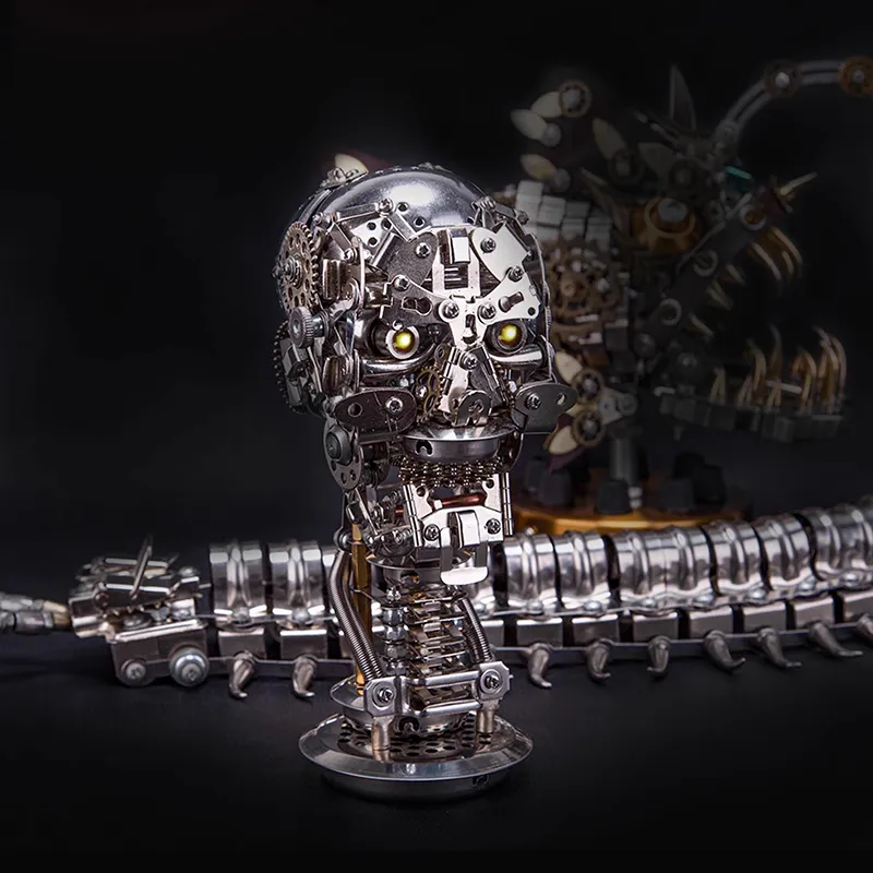 3D Metal Puzzles Mechanical Skull Head