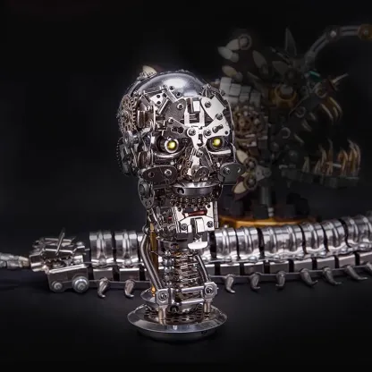 3D Metal Puzzles Mechanical Skull Head