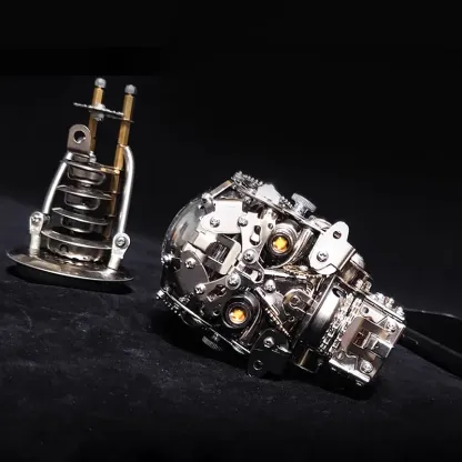 3D Metal Puzzles Mechanical Skull Head