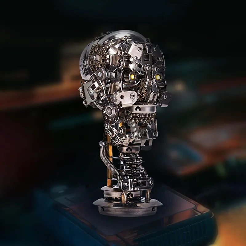 3D Metal Puzzles Mechanical Skull Head