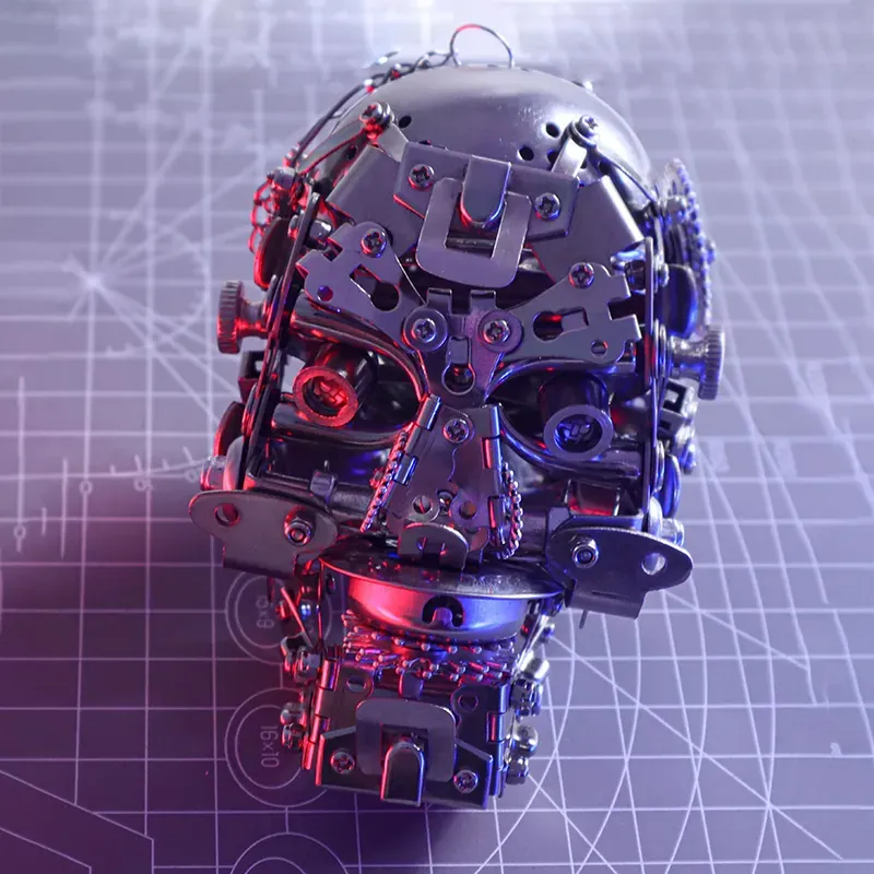 3D Metal Puzzles Mechanical Skull Head
