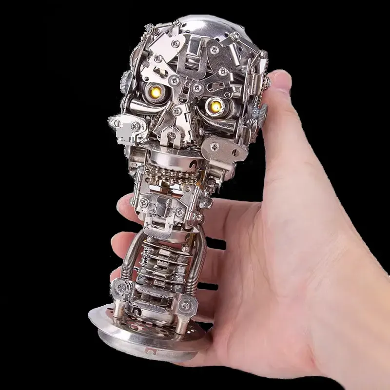 3D Metal Puzzles Mechanical Skull Head