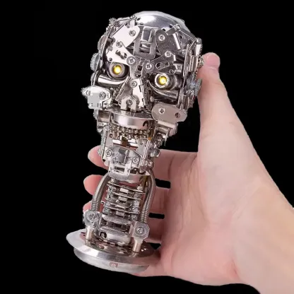 3D Metal Puzzles Mechanical Skull Head