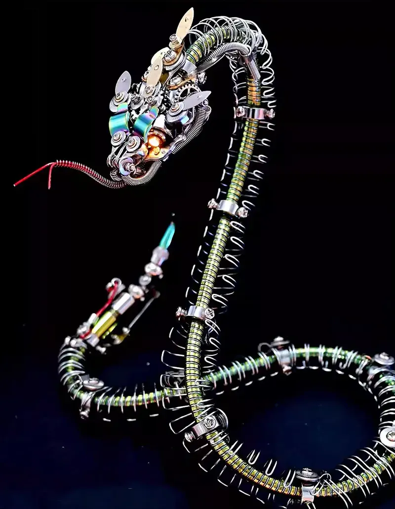 Metal Snake Rattle 3D Metal Puzzles Series Steampunk Mechanical Rattlesnake – Eagledigi