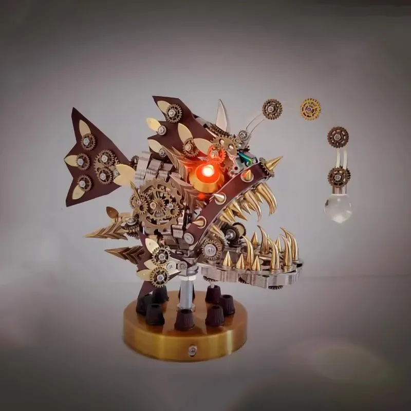 3D Metal Puzzles Steampunk Lantern Fish