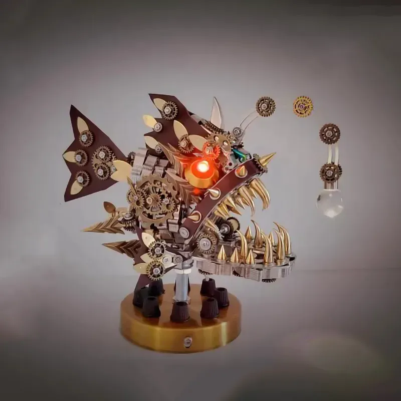 3D Metal Puzzles Steampunk Lantern Fish