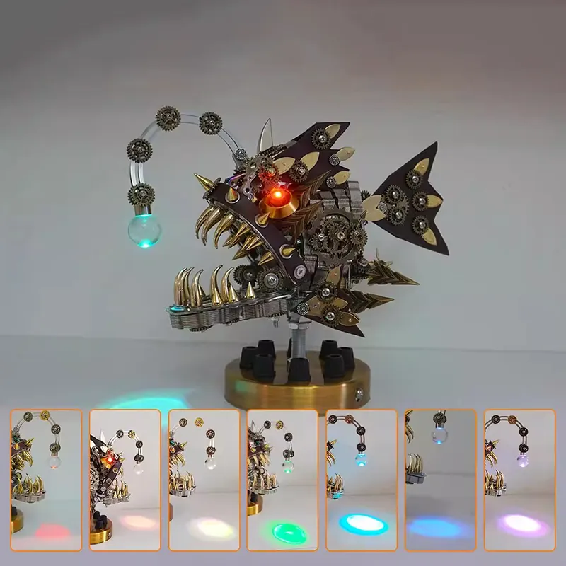 3D Metal Puzzles Steampunk Lantern Fish