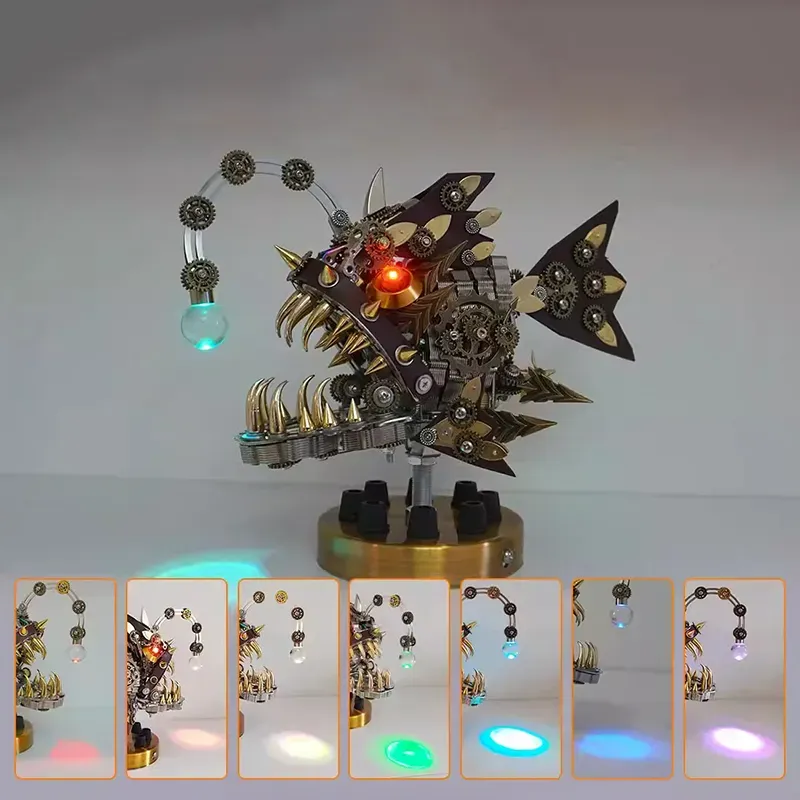 3D Metal Puzzles Steampunk Lantern Fish