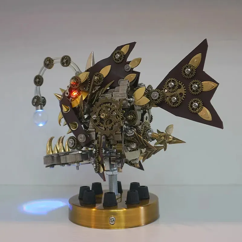 3D Metal Puzzles Steampunk Lantern Fish