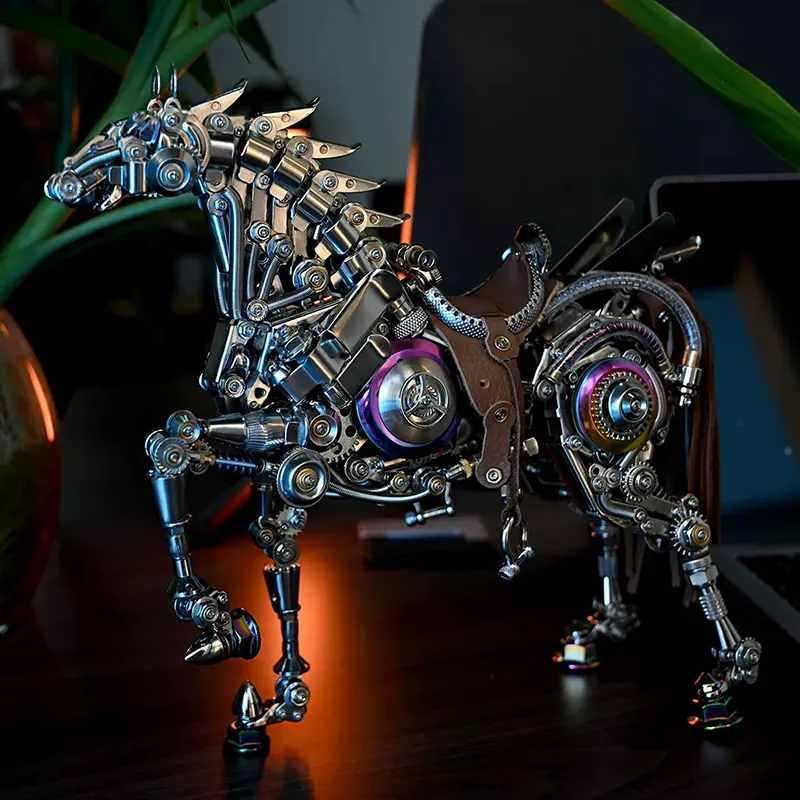 Steampunk Mechanical Horse – LED Metal Model Kit