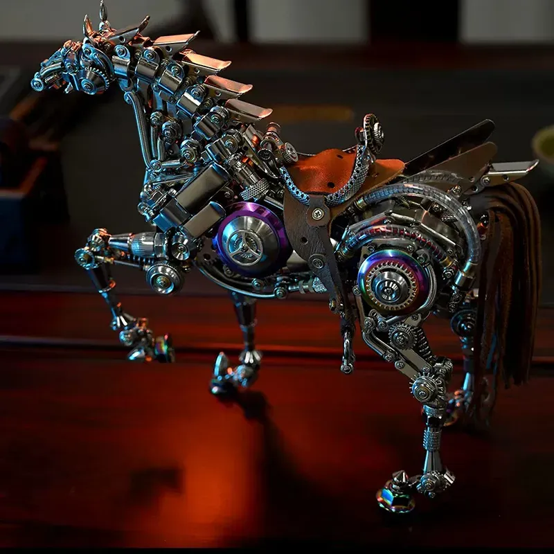 Steampunk Mechanical Horse – LED Metal Model Kit