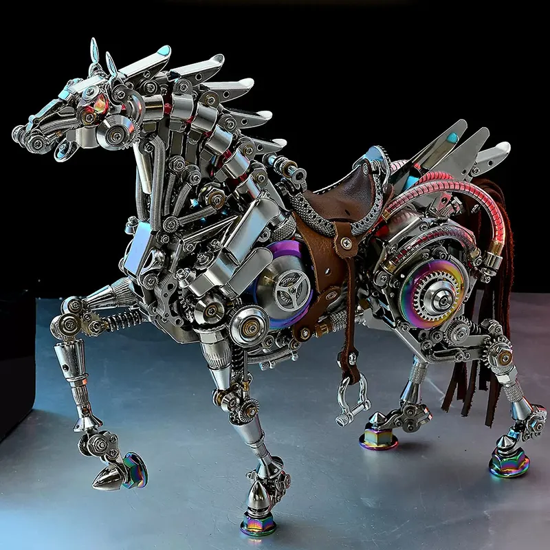 Steampunk Mechanical Horse – LED Metal Model Kit