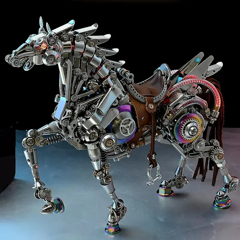 Steampunk Mechanical Horse – LED Metal Model Kit