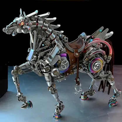 Steampunk Mechanical Horse – LED Metal Model Kit