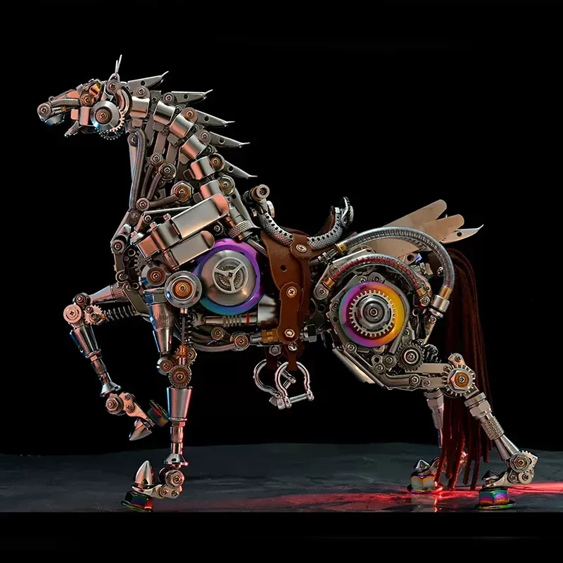 Steampunk Mechanical Horse – LED Metal Model Kit