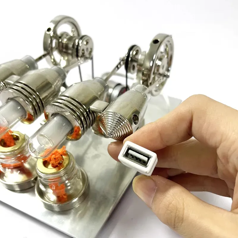 Classic Dual-Cylinder Stirling Engine