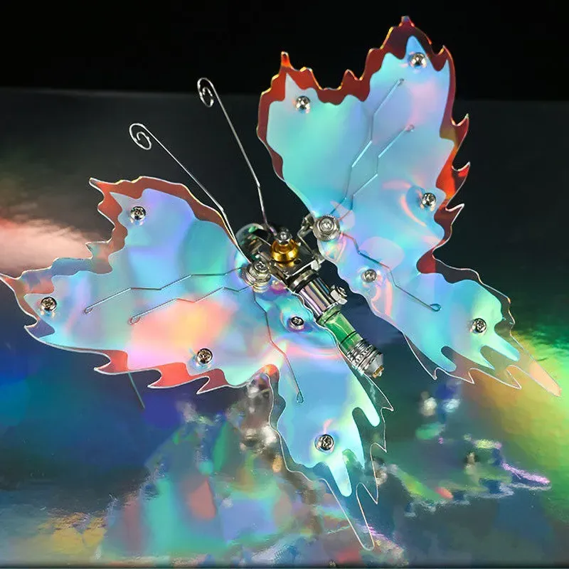 3D Metal Puzzles Series Blue-Flame Butterfly